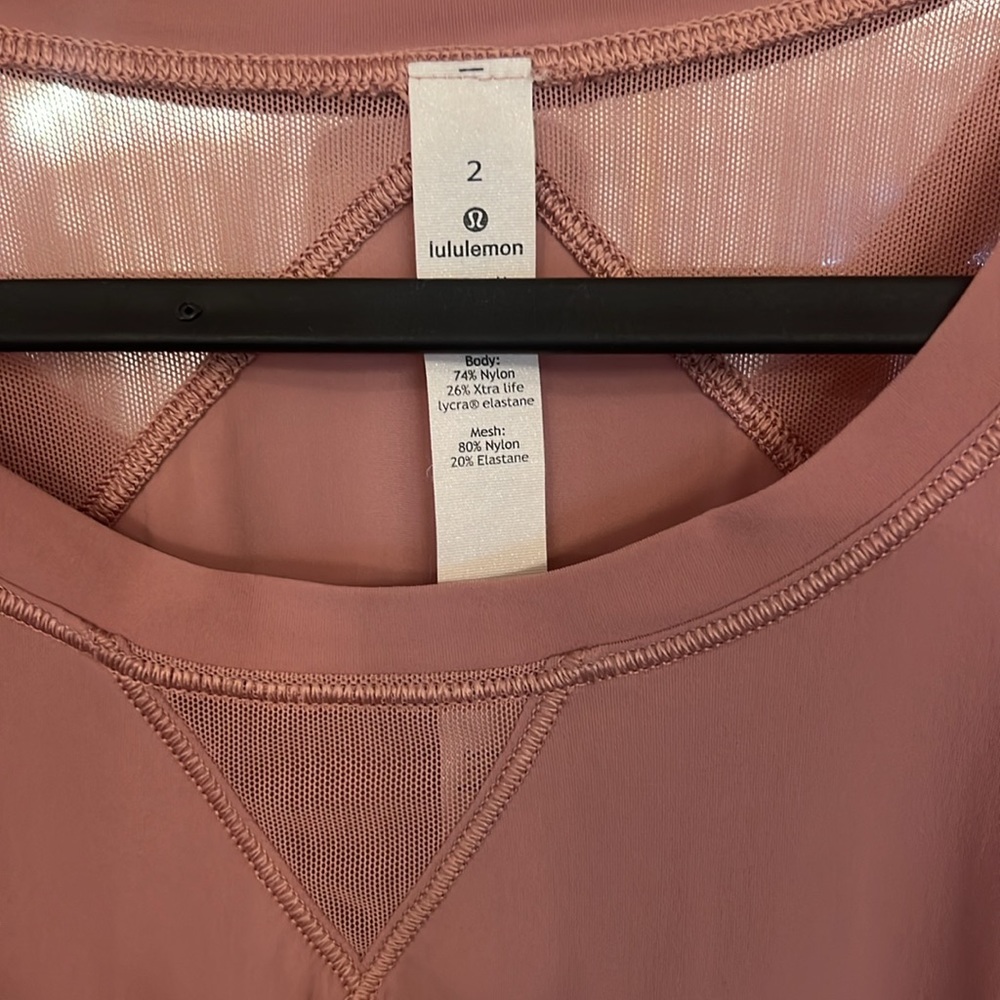 Lululemon Final Count Top In Mauve Preowned - image 4